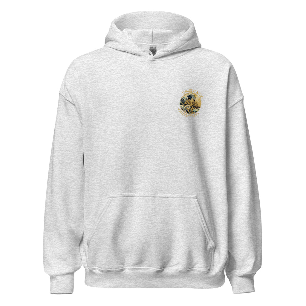 Sudadera con Capucha Shuhari BJJ gris vista frontal – sudadera artes marciales