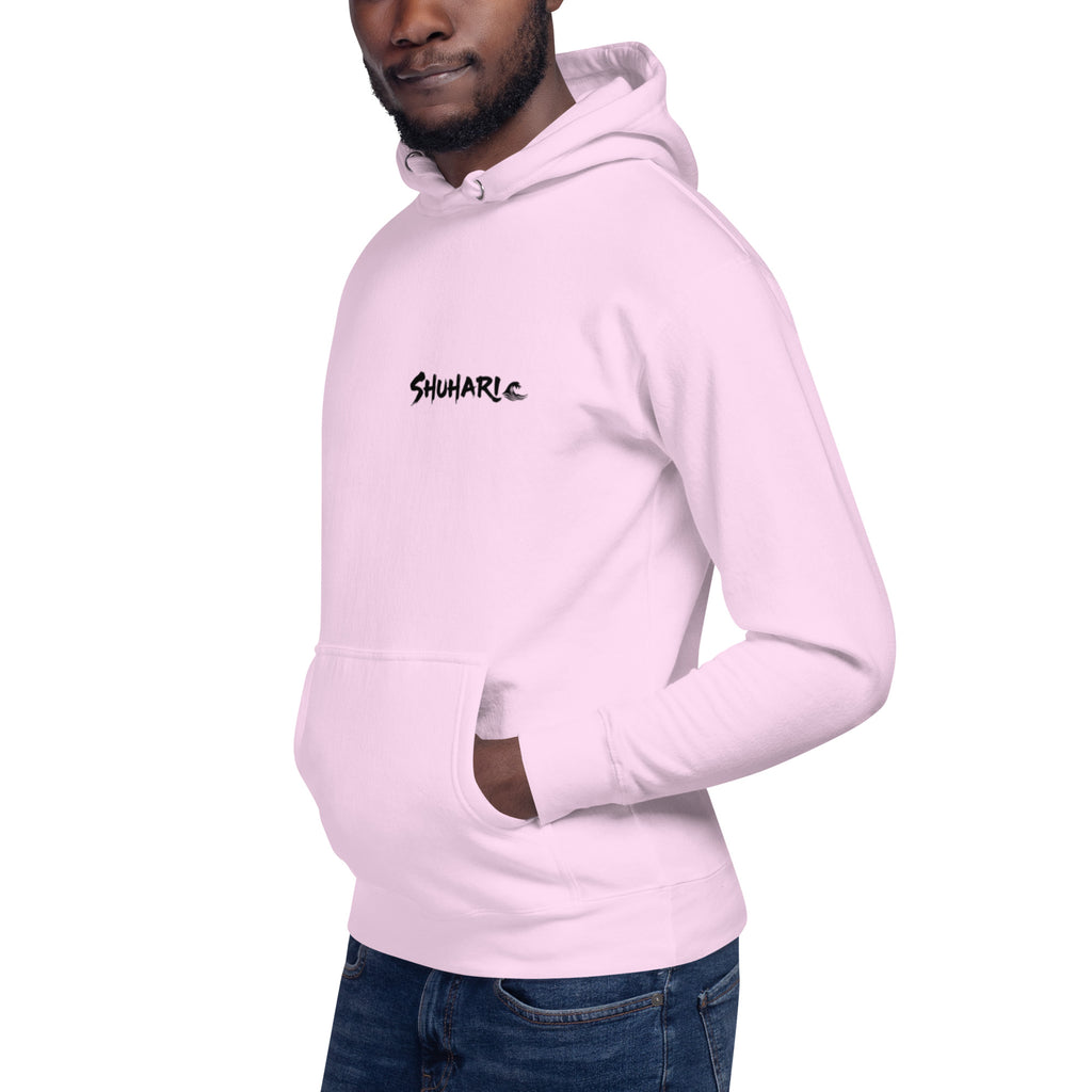 Sudadera Hoodie Shuhari BJJ lavanda vista frontal izquierda – ropa BJJ España