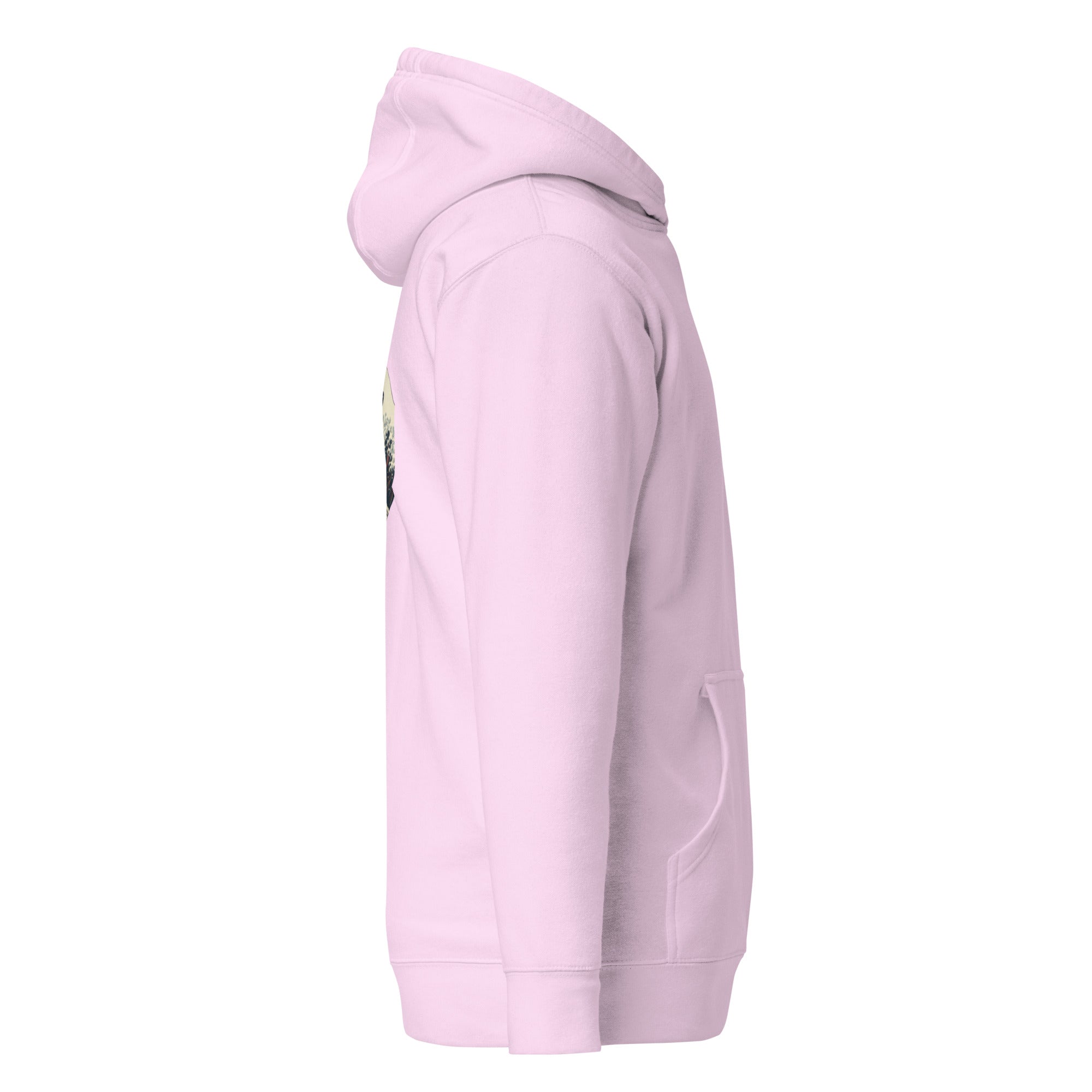 Sudadera Hoodie Shuhari BJJ lavanda vista lateral derecha – ropa BJJ